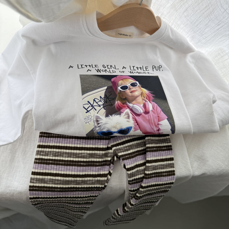 Night Bebe - Korean Children Fashion - #discoveringself - Little Girl Long Sleeve Tee - 6
