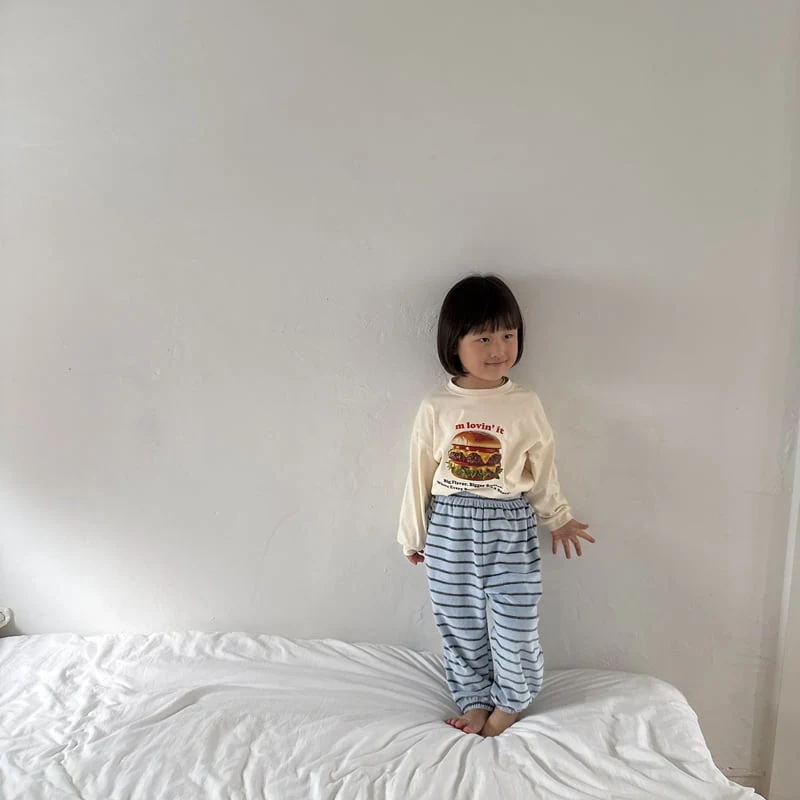 Night Bebe - Korean Children Fashion - #fashionkids - Marne Stripe Jogger Pants - 10