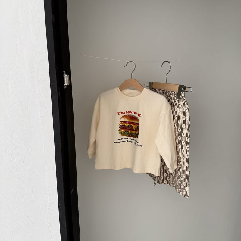 Night Bebe - Korean Children Fashion - #kidsstore - Hamburger Long Sleeve Tee