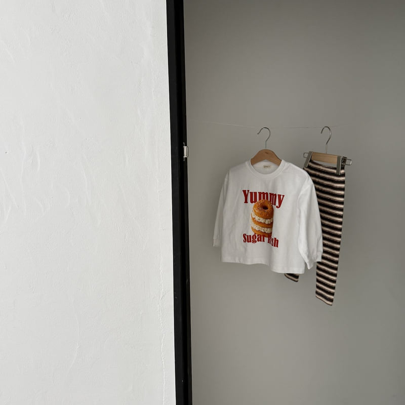 Night Bebe - Korean Children Fashion - #littlefashionista - Donut Long Sleeve Tee - 2