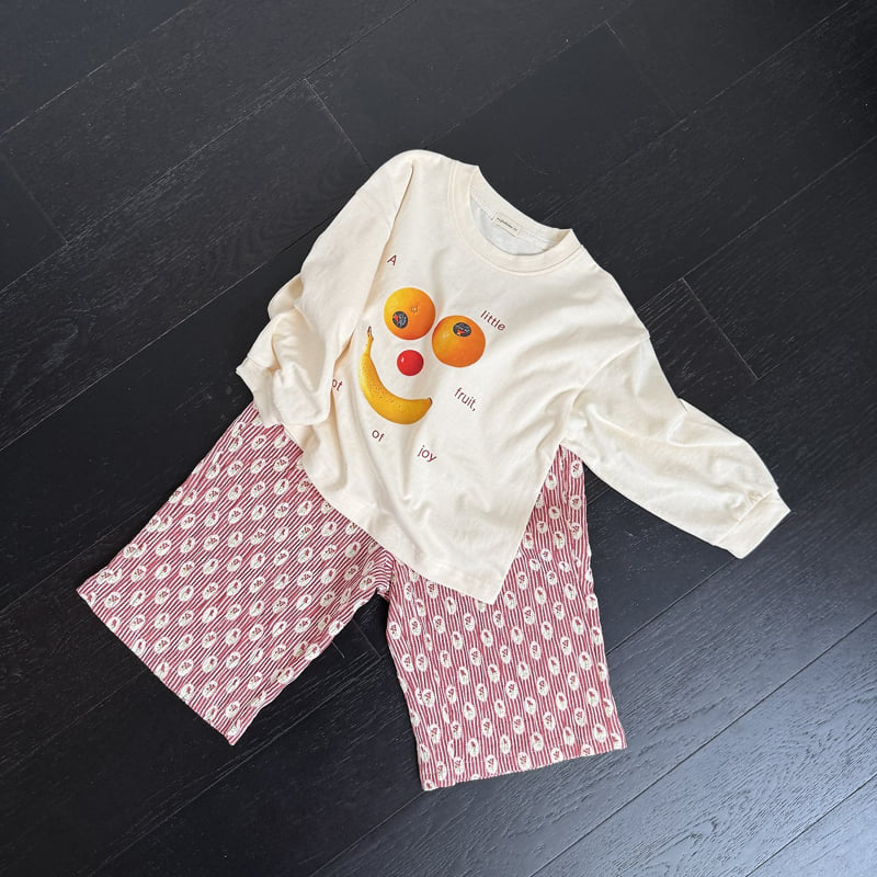 Night Bebe - Korean Children Fashion - #littlefashionista - Fruit Long Sleeve Tee - 4