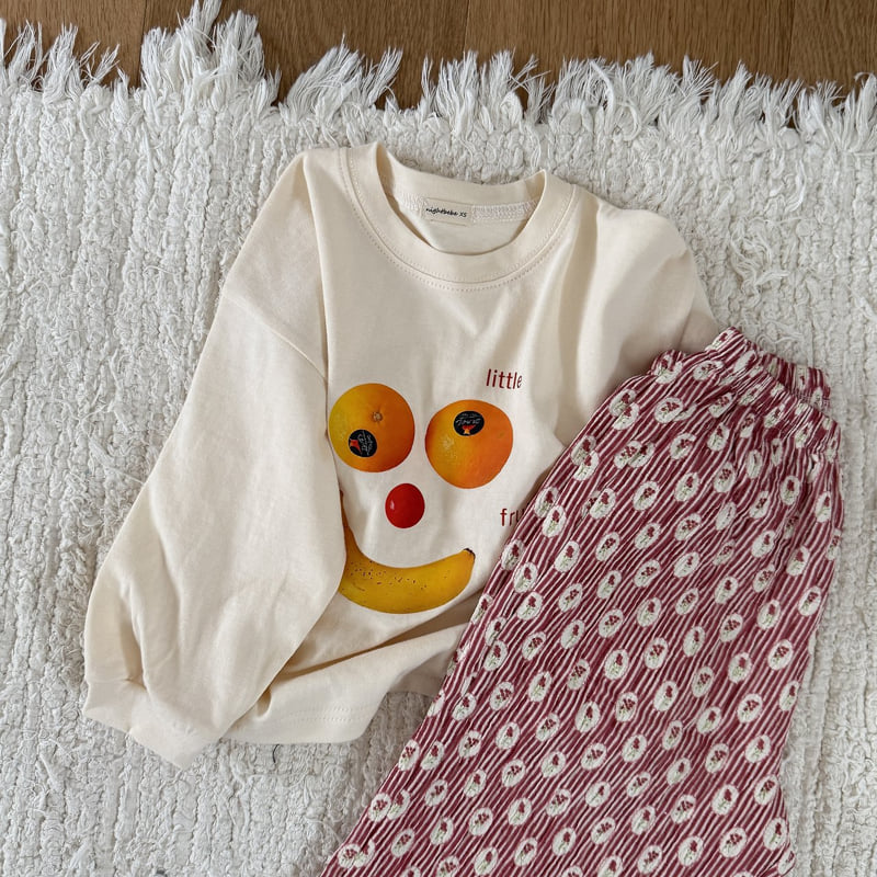 Night Bebe - Korean Children Fashion - #minifashionista - Fruit Long Sleeve Tee - 5