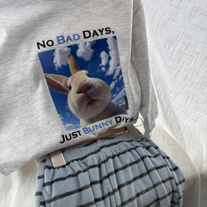 Night Bebe - Korean Children Fashion - #minifashionista - Flying Rabbit Long Sleeve Tee - 2