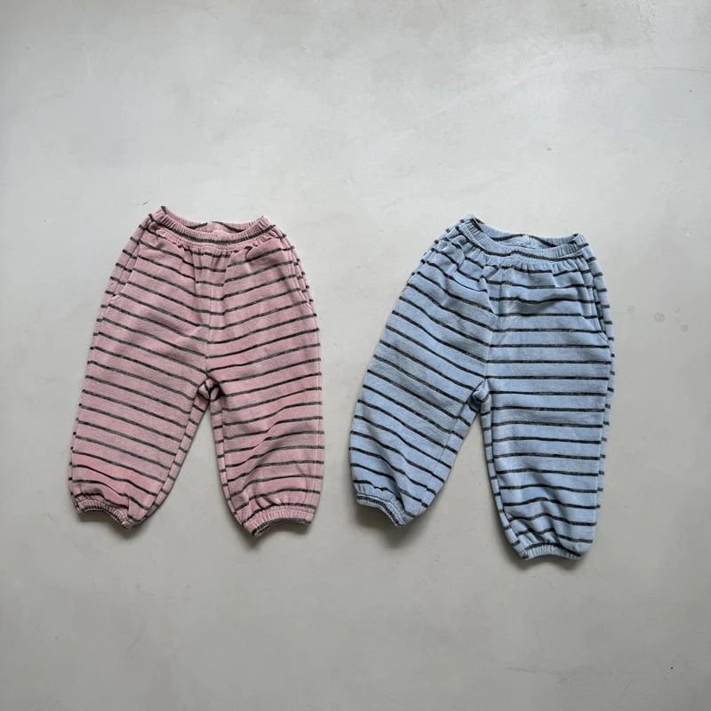 Night Bebe - Korean Children Fashion - #minifashionista - Marne Stripe Jogger Pants