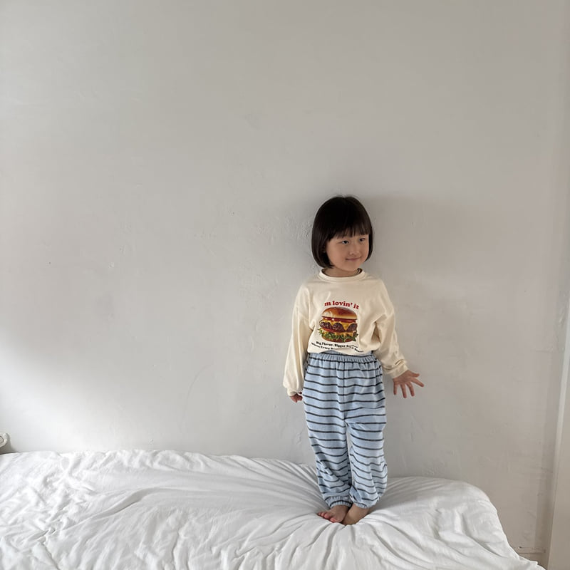 Night Bebe - Korean Children Fashion - #prettylittlegirls - Hamburger Long Sleeve Tee - 7