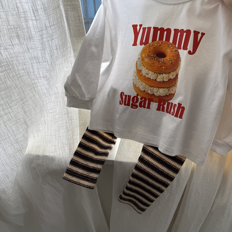 Night Bebe - Korean Children Fashion - #prettylittlegirls - Donut Long Sleeve Tee - 5