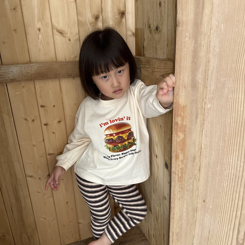 Night Bebe - Korean Children Fashion - #stylishchildhood - Hamburger Long Sleeve Tee - 10