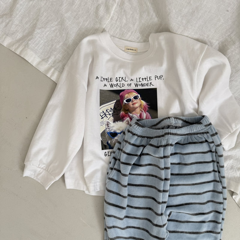 Night Bebe - Korean Children Fashion - #stylishchildhood - Little Girl Long Sleeve Tee - 2