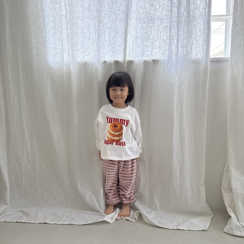 Night Bebe - Korean Children Fashion - #todddlerfashion - Donut Long Sleeve Tee - 6