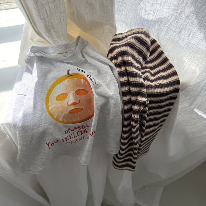 Night Bebe - Korean Children Fashion - #toddlerclothing - Annoying Orange Long Sleeve Tee - 2