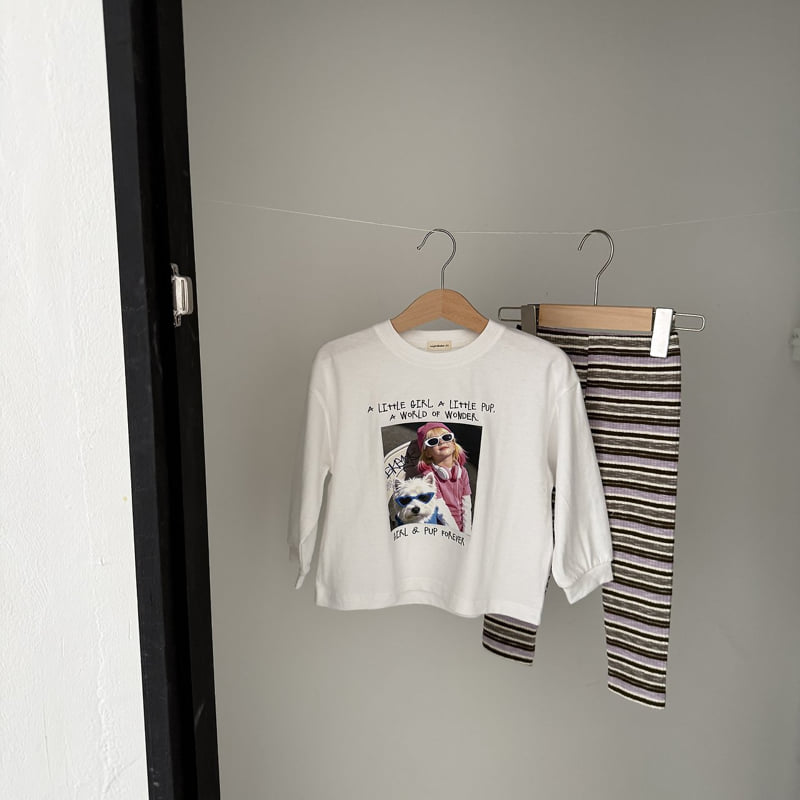 Night Bebe - Korean Children Fashion - #toddlerclothing - Little Girl Long Sleeve Tee