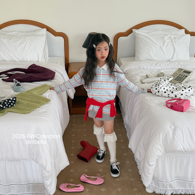 Ninibello - Korean Children Fashion - #childofig - Milky Stripe Collar Tee - 8