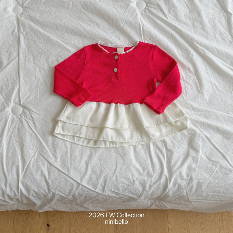 Ninibello - Korean Children Fashion - #childofig - Eyelet Tulip Layered Tee - 6