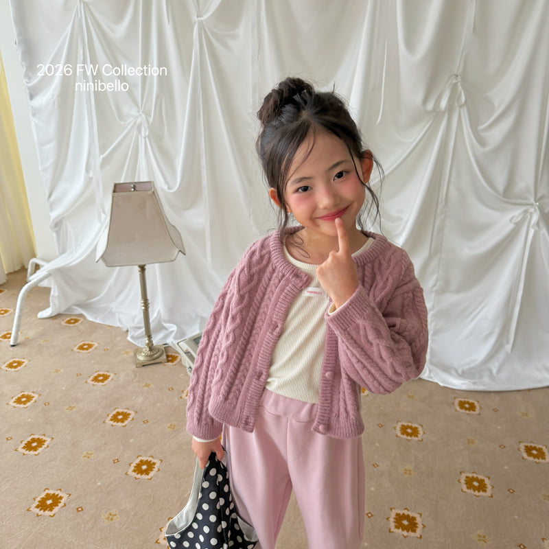 Ninibello - Korean Children Fashion - #childofig - Mauve Knit Cardigan - 4