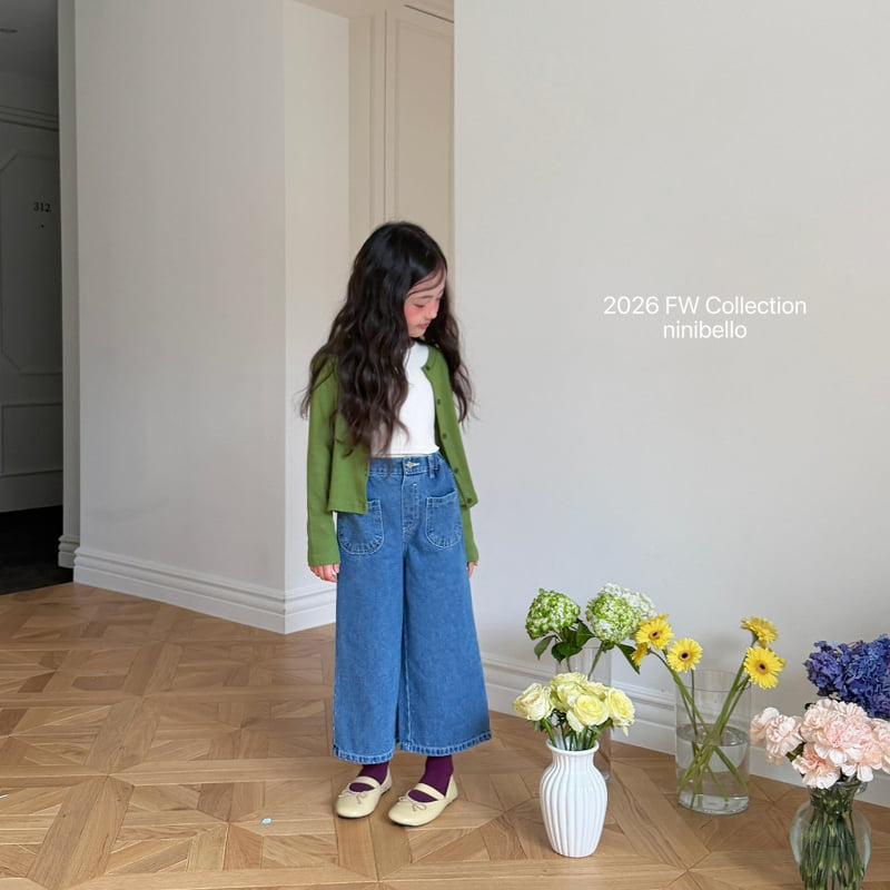 Ninibello - Korean Children Fashion - #childrensboutique - Penny Pocket Denim Pants