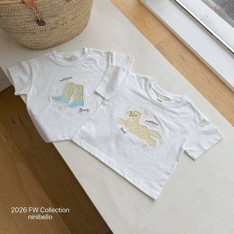 Ninibello - Korean Children Fashion - #childrensboutique - Western Short Sleeve Tee - 4