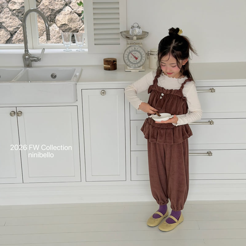Ninibello - Korean Children Fashion - #designkidswear - Arm Terry Frill Jogger Pants