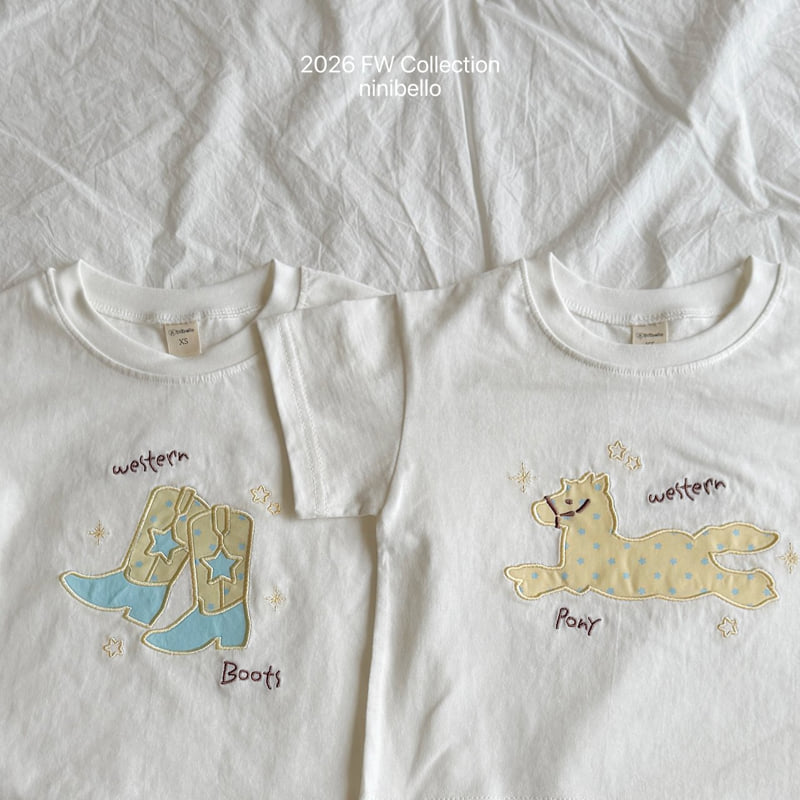 Ninibello - Korean Children Fashion - #discoveringself - Western Short Sleeve Tee - 5