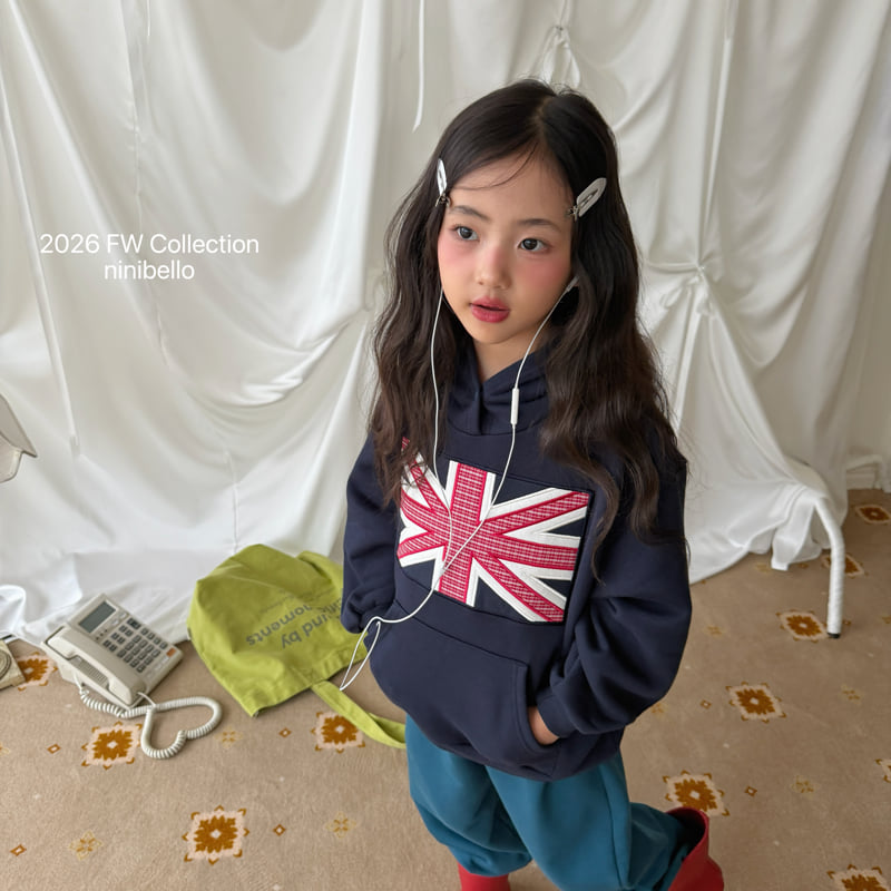 Ninibello - Korean Children Fashion - #kidsshorts - London Patch Hoodie - 9