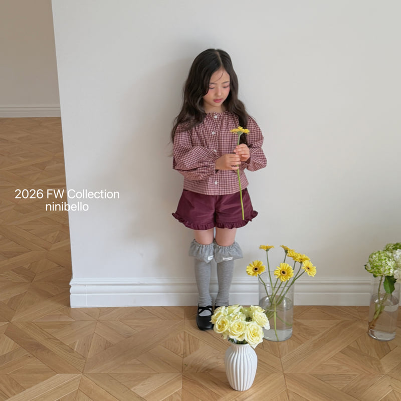 Ninibello - Korean Children Fashion - #kidsshorts - Heart Frill Corduroy Pants - 10