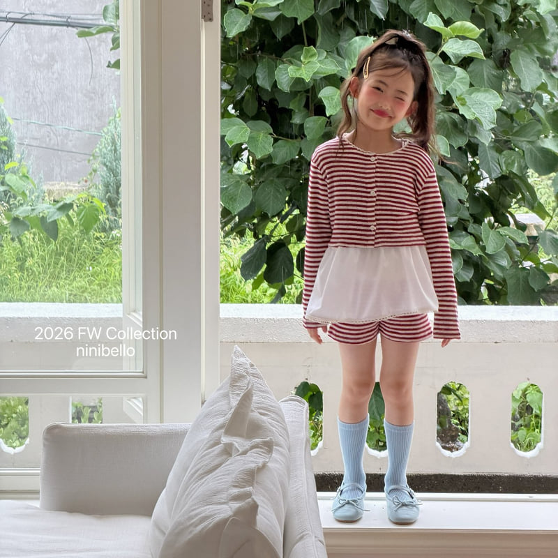 Ninibello - Korean Children Fashion - #kidsshorts - Tommy Stripe Cardigan - 8