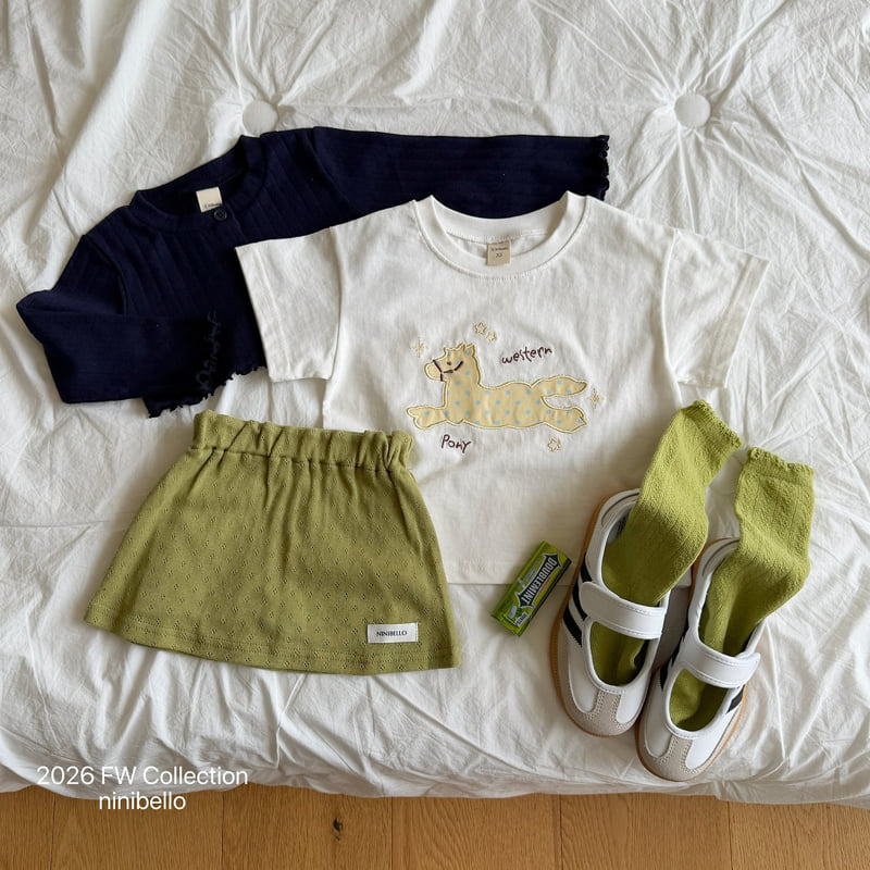 Ninibello - Korean Children Fashion - #kidzfashiontrend - Western Short Sleeve Tee - 9