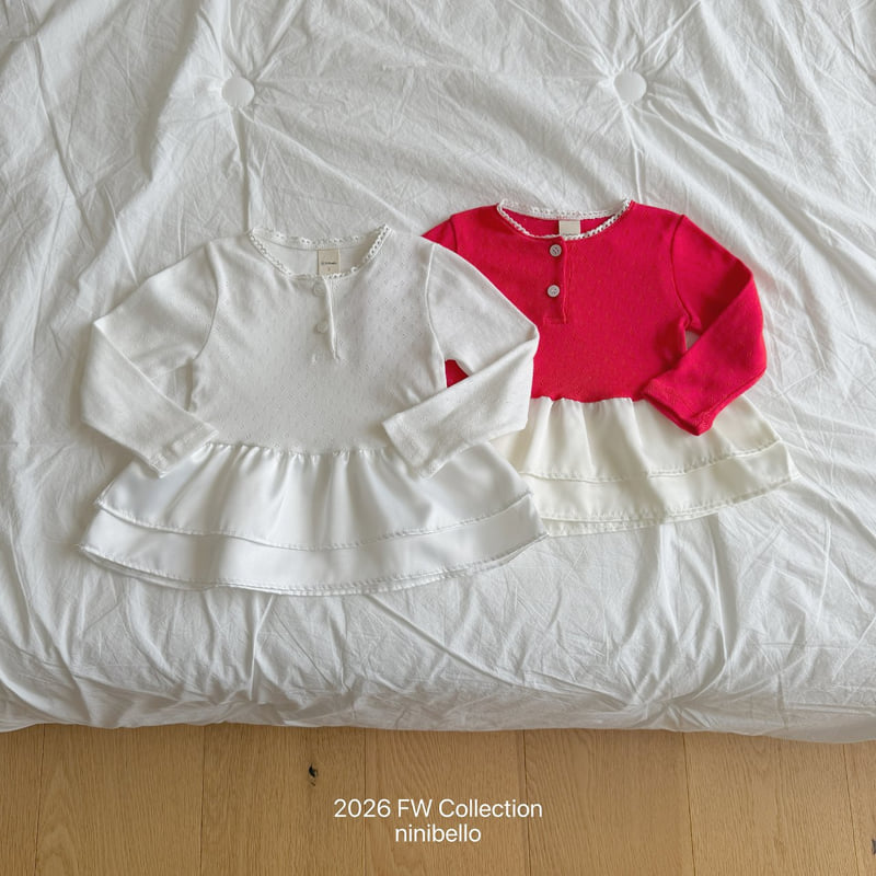 Ninibello - Korean Children Fashion - #littlefashionista - Eyelet Tulip Layered Tee