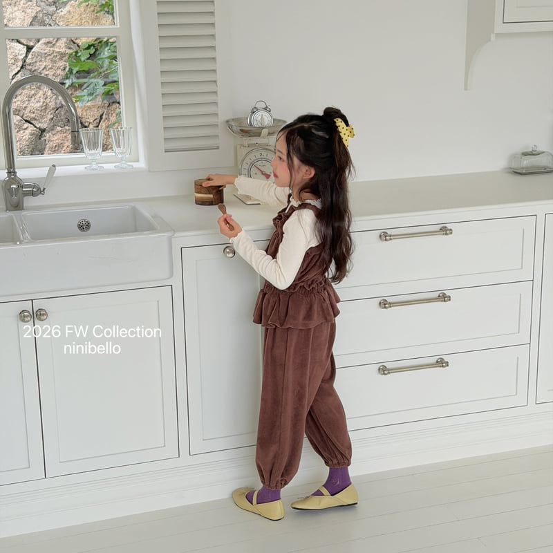 Ninibello - Korean Children Fashion - #minifashionista - Arm Terry Frill Jogger Pants - 10