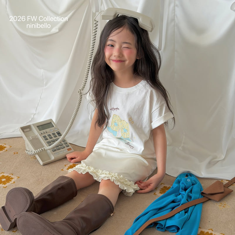Ninibello - Korean Children Fashion - #stylishchildhood - Western Short Sleeve Tee