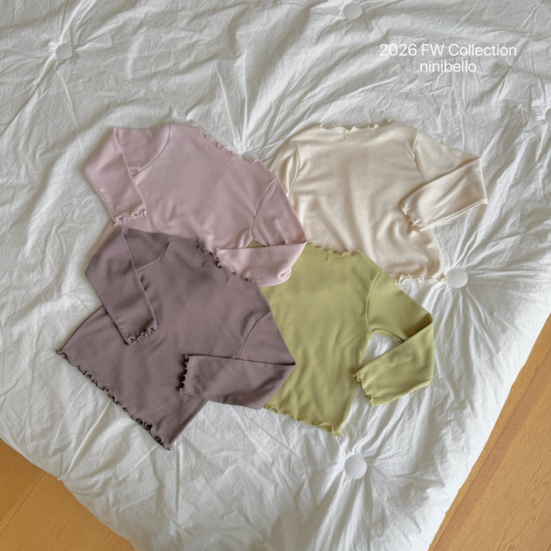 Ninibello - Korean Children Fashion - #todddlerfashion - Soft Lettuce-Edge Tee - 12