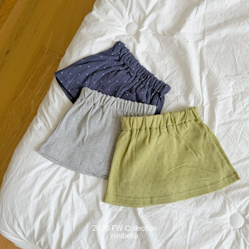 Ninibello - Korean Children Fashion - #todddlerfashion - Vivi Eyelet Skirt - 6