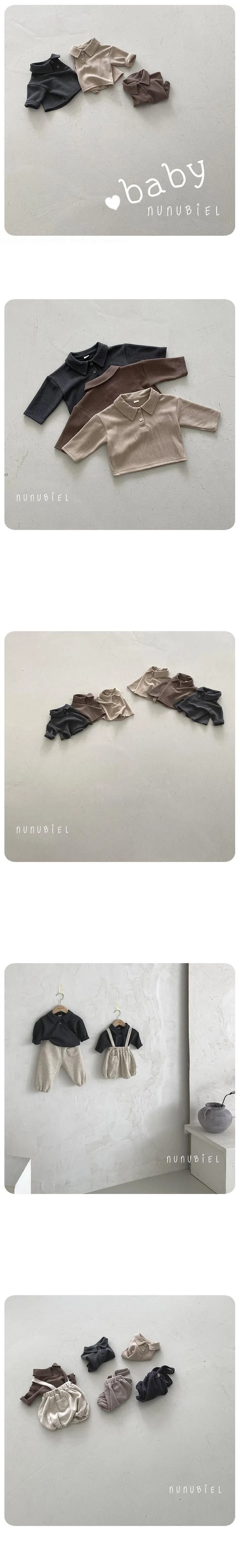 Nunubiel - Korean Baby Fashion - #babyoutfit - Bebe Waffle Tee - 2