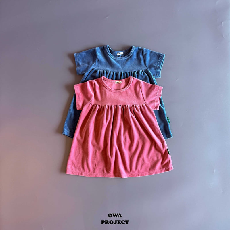 O Wa - Korean Children Fashion - #designkidswear - Shirring Veloure One-piece