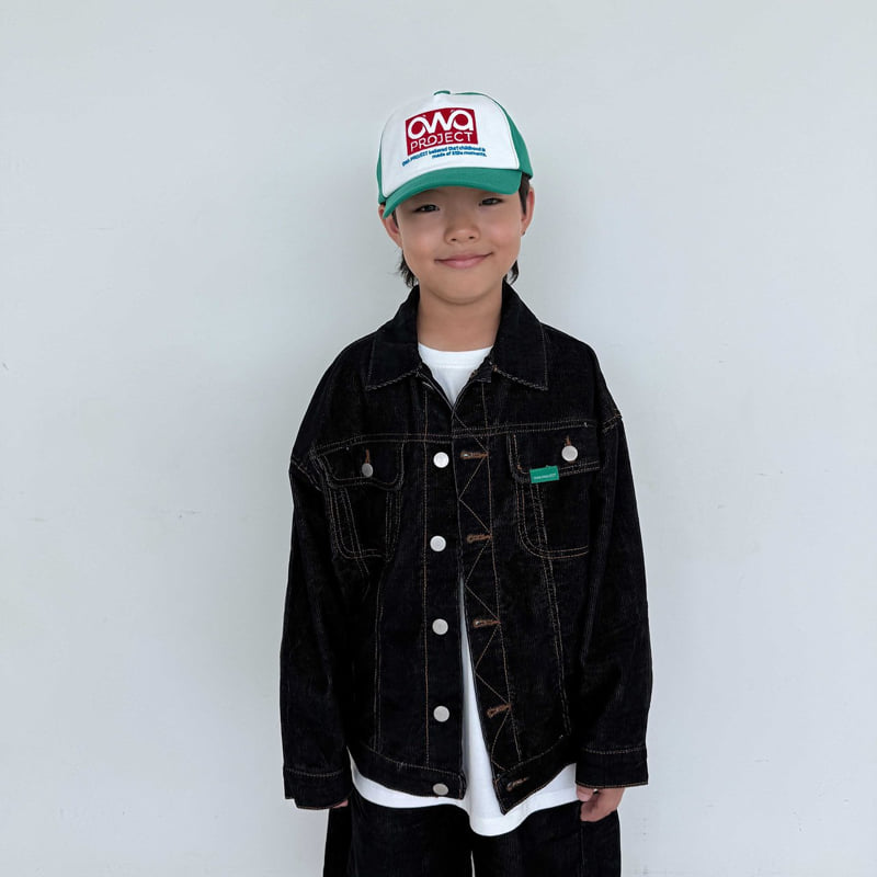 O Wa - Korean Children Fashion - #fashionkids - Stitch Denim Jacket - 5