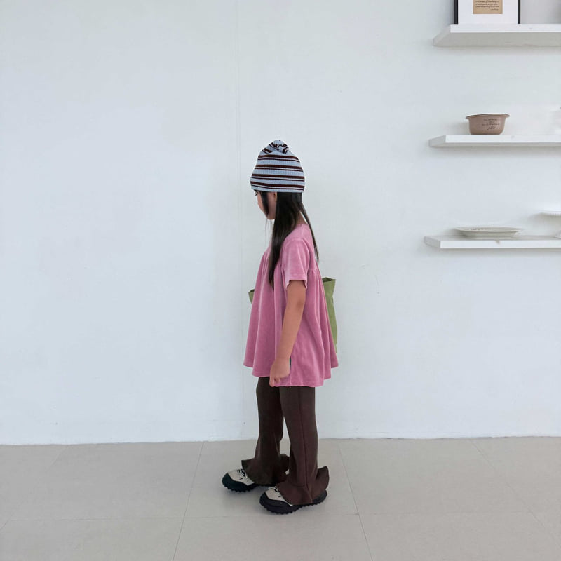 O Wa - Korean Children Fashion - #fashionkids - Shirring Veloure One-piece - 4