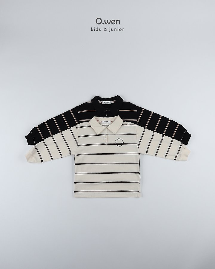 O Wen - Korean Children Fashion - #childofig - Single Striped Polo Tee - 12