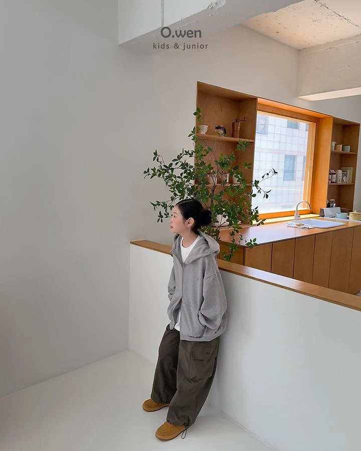 O Wen - Korean Children Fashion - #childofig - Two-Way Boxy Hooded Zip-Up - 11