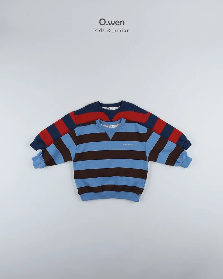 O Wen - Korean Children Fashion - #childofig - Block Striped Sweatshirt - 12