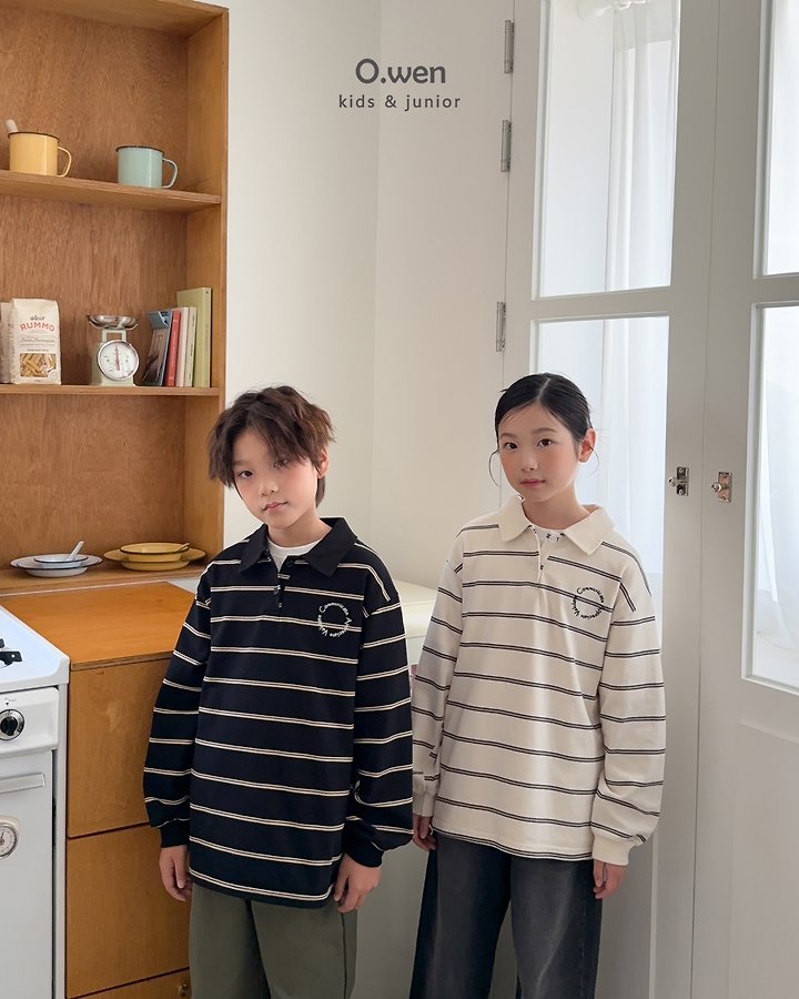 O Wen - Korean Children Fashion - #designkidswear - Single Striped Polo Tee