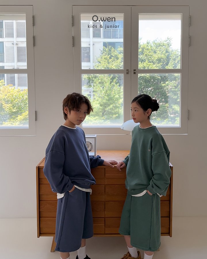 O Wen - Korean Children Fashion - #designkidswear - Moody Pigment Bermuda Set - 4