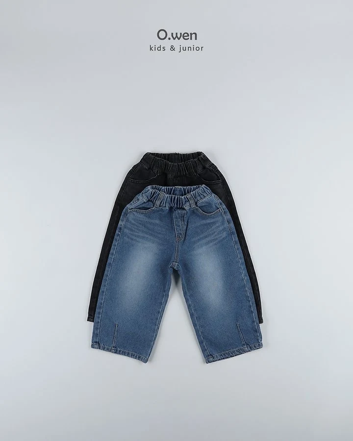 O Wen - Korean Children Fashion - #fashionkids - Dart Denim Pants