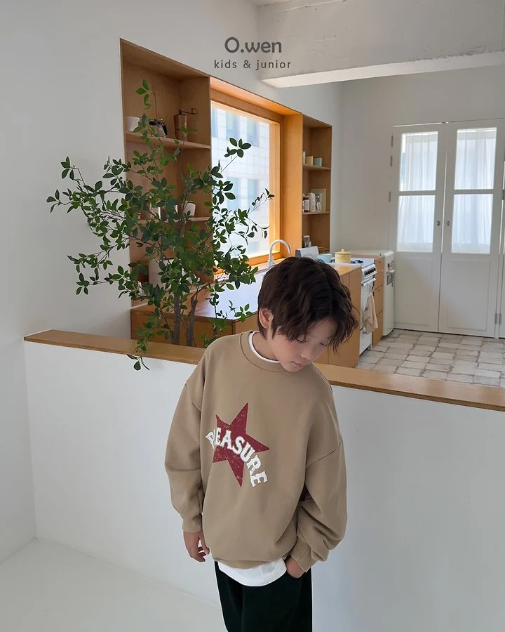 O Wen - Korean Children Fashion - #kidsshorts - Star Sweatshirt