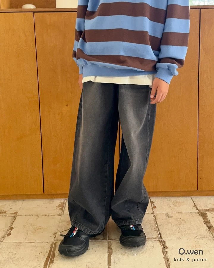 O Wen - Korean Children Fashion - #kidsstore - Dart Denim Pants - 3