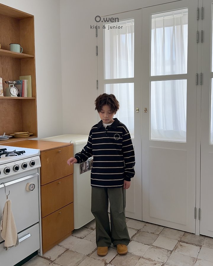O Wen - Korean Children Fashion - #kidzfashiontrend - Single Striped Polo Tee - 6
