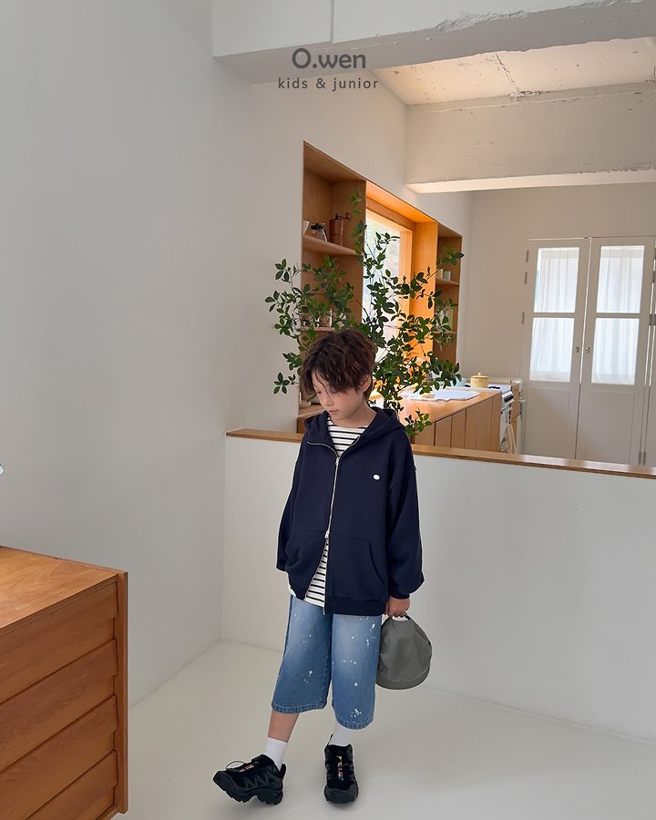 O Wen - Korean Children Fashion - #littlefashionista - Two-Way Boxy Hooded Zip-Up - 7