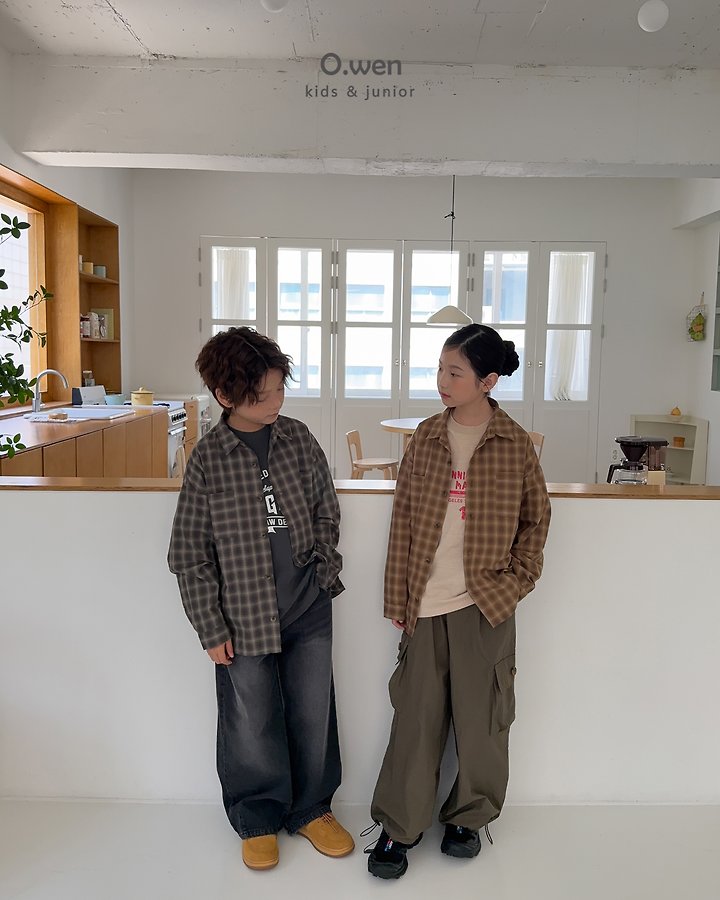 O Wen - Korean Children Fashion - #littlefashionista - Autumn Check Shirt