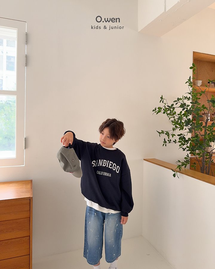 O Wen - Korean Children Fashion - #littlefashionista - Painting Bermuda Denim Pants - 11