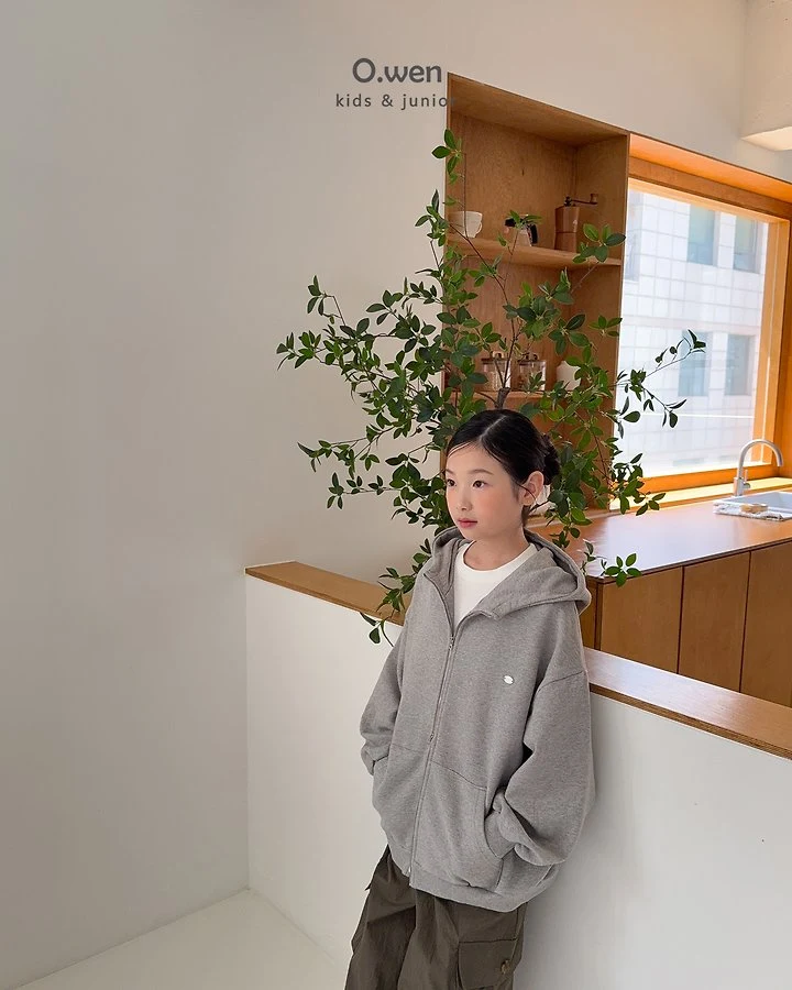 O Wen - Korean Children Fashion - #prettylittlegirls - Two-Way Boxy Hooded Zip-Up - 10