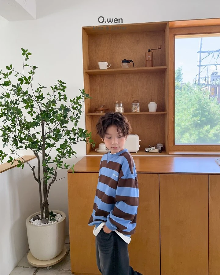 O Wen - Korean Children Fashion - #todddlerfashion - Block Striped Sweatshirt - 9