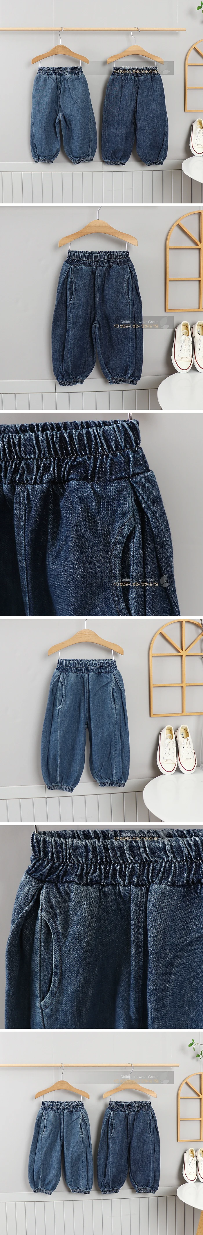 Olive denim - Korean Children Fashion - #Kfashion4kids - Denim Side Pleats Jogger Pants